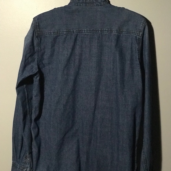 blue denim shirt with long sleeves - Picture 5 of 8